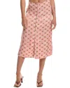 Free People Analise Polka Dot Button-up Midi Skirt
