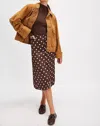 Free People Analise Polka Dot Button-up Midi Skirt In Multi