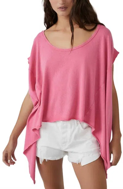 Free People Angel Tee In Gumdrop In Pink