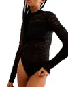 Free People Straps In The Back Bodysuit In Black In Black