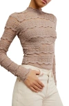 Free People Angelina Floral Lace Detail Bodysuit In Neutral