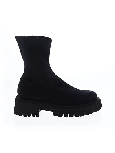 Pre-owned Free People Ankle Boots In Black