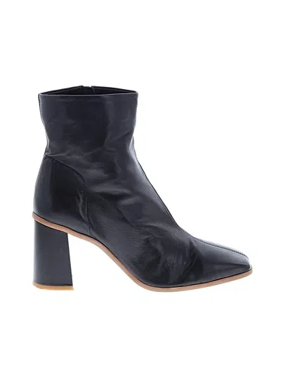 Pre-owned Free People Ankle Boots In Black
