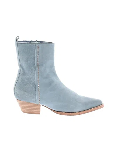 Pre-owned Free People Ankle Boots In Blue