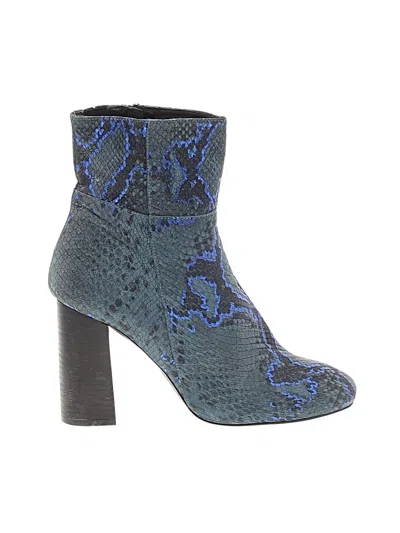 Pre-owned Free People Ankle Boots In Blue