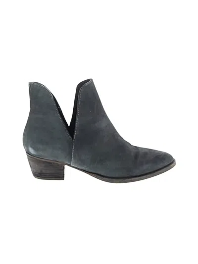Pre-owned Free People Ankle Boots In Blue
