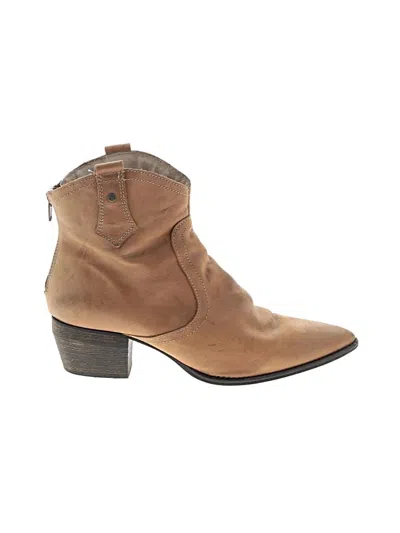 Pre-owned Free People Ankle Boots In Brown