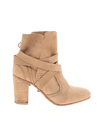 Pre-owned Free People Ankle Boots In Brown