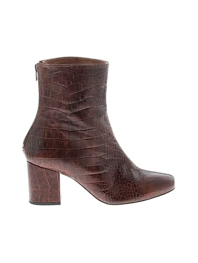Pre-owned Free People Ankle Boots In Brown