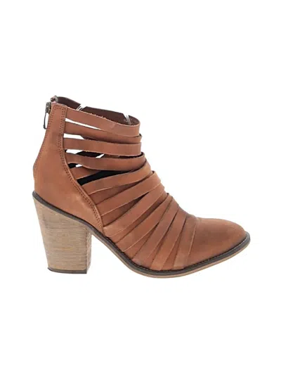 Pre-owned Free People Ankle Boots In Brown