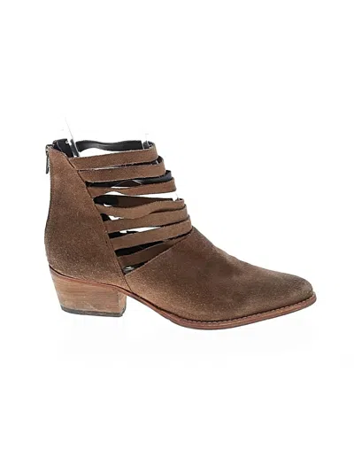 Pre-owned Free People Ankle Boots In Brown