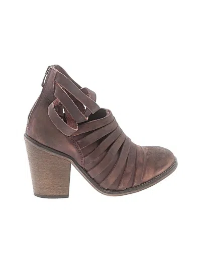Pre-owned Free People Ankle Boots In Brown