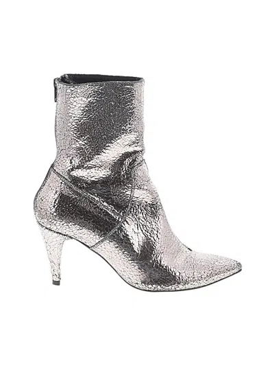 Pre-owned Free People Ankle Boots In Gray
