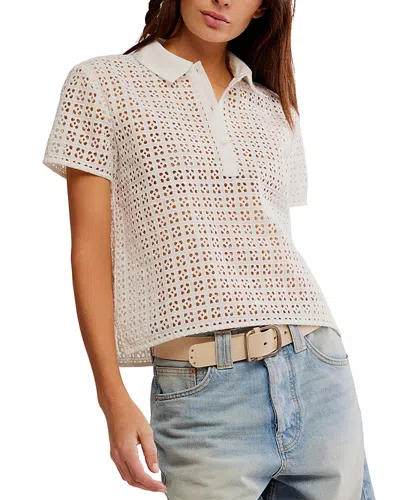FREE PEOPLE ANNA EYELET TOP
