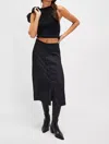Free People Annalise Midi Skirt In Black In Black