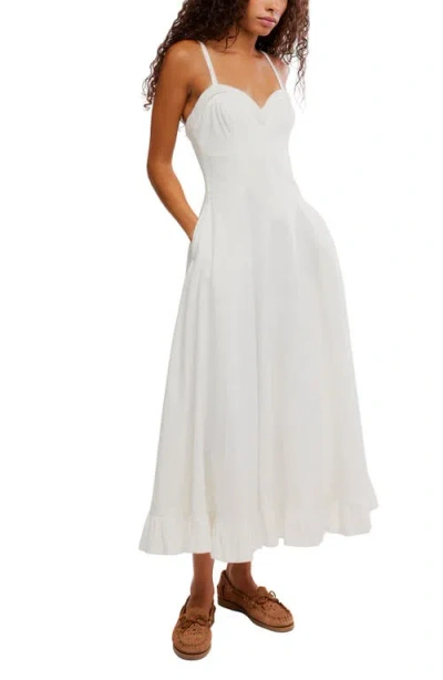 Free People Another Season Midi Dress In White