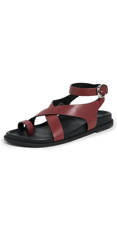 Free People Anya Crisscross Footbed Sandals Hickory