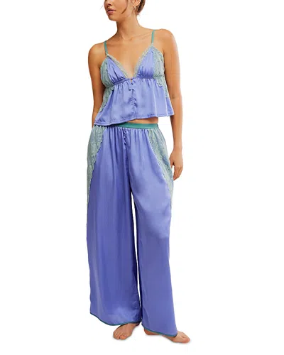 Free People Anywhere With You Pajama Set In Viola Comb
