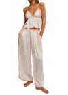 Free People Anywhere With You Romantic Two Piece Set In Jett Stream In Neutral