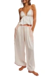 Free People Anywhere With You Pajama Set In Jett Stream