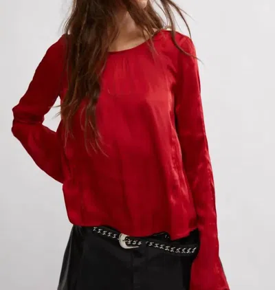 Free People Arabella Blouse In Rubies In Red