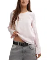 Free People Arabella Blouse In White Blush
