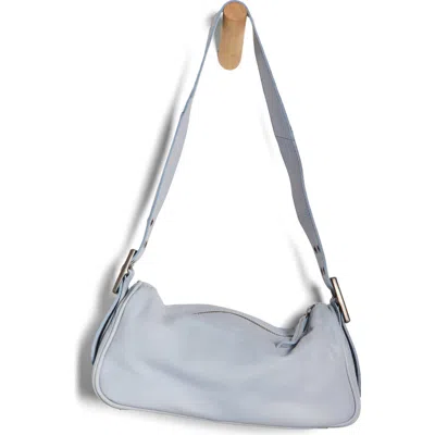 Free People Army Candy Leather Baguette Bag In Chambray