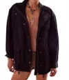 Free People Arya Utility Jacket In Black In Black