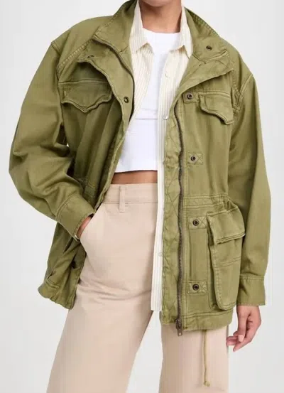 Free People Arya Utility Jacket In Dried Herb In Green