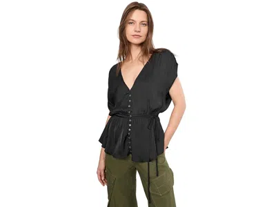 Free People Ash Blouse Women's Clothing Black: Xl (women's 16)