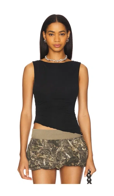 Free People Ash Knit Top In Black