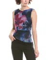 Free People Ash Printed Knit Top In Night Combo In Blue