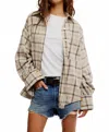 Free People Ashley Plaid Shirt In Multicolor In Neutral