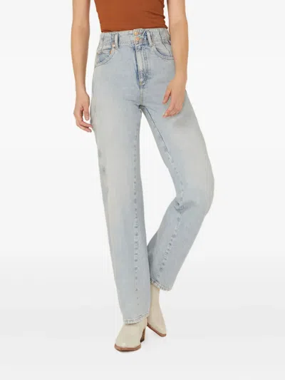 Free People Aster Cotton Jeans In Blue
