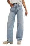 Free People Aster Seamed Relaxed Straight Leg Jeans In Opal