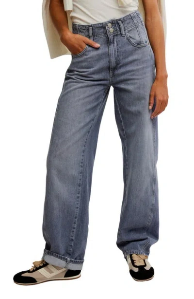 FREE PEOPLE FREE PEOPLE ASTER SEAMED RELAXED STRAIGHT LEG JEANS