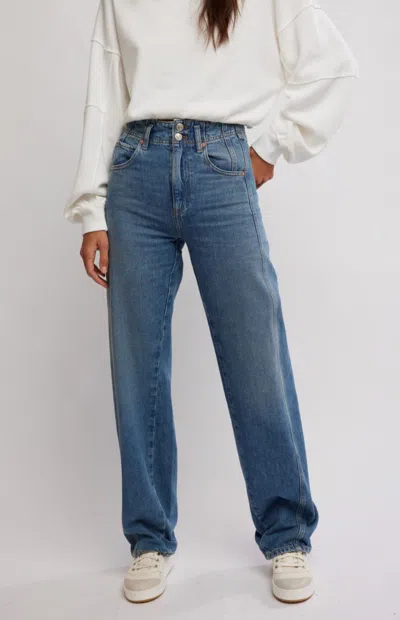 Free People Aster Straight Jean In Swarm In Multi