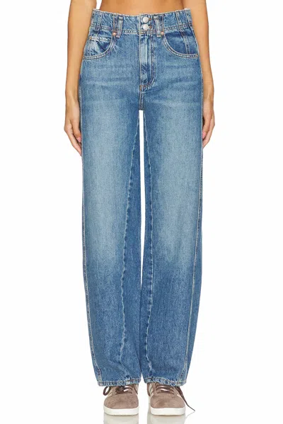 Free People Aster Straight Leg Jeans In Swarm Blue