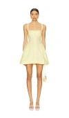 Free People Astrid Oxford Mini Dress In Banana Cream In Banana Cream