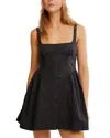 Shop Free People Astrid Oxford Mini Dress In Black