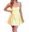 Free People Astrid Oxford Mini Dress In Lemon Chiffon In Yellow