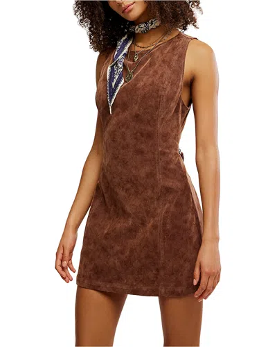 FREE PEOPLE ATLAS FAUX SUEDE MINI DRESS
