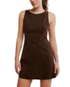 Free People Atlas Faux Suede Mini Dress In Brown