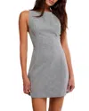Free People Atlas Faux Suede Mini Dress Wild Dove In Gray