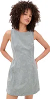Free People Atlas Faux Suede Mini Dress Wild Dove In Gray
