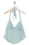 FREE PEOPLE FREE PEOPLE AURORA DENIM HALTER TOP