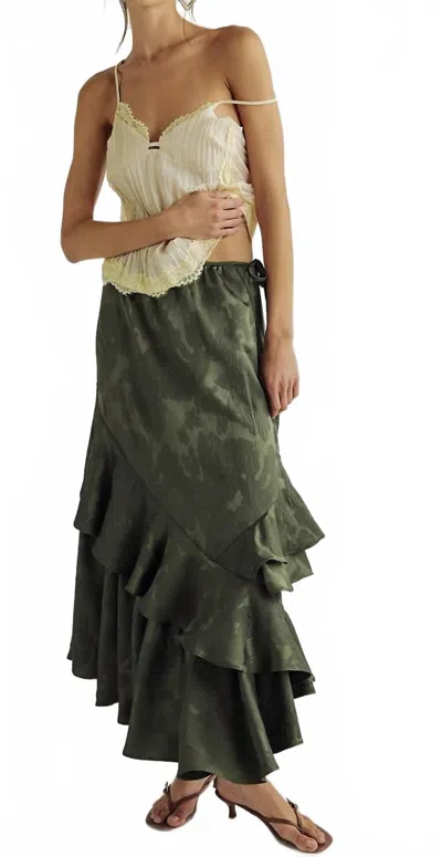 Free People Autumn Promenade Maxi Skirt In Adventurer In Green