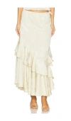 Free People Autumn Promenade Maxi Skirt In White