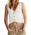 Free People Ava Vest In Sugar Straw In Multi