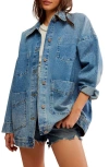 Free People Avery Denim Chore Jacket In Got The Blues